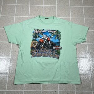 Harley Davidson Nassau Bahamas T-Shirt‎ XL Motorcycle On The Beach